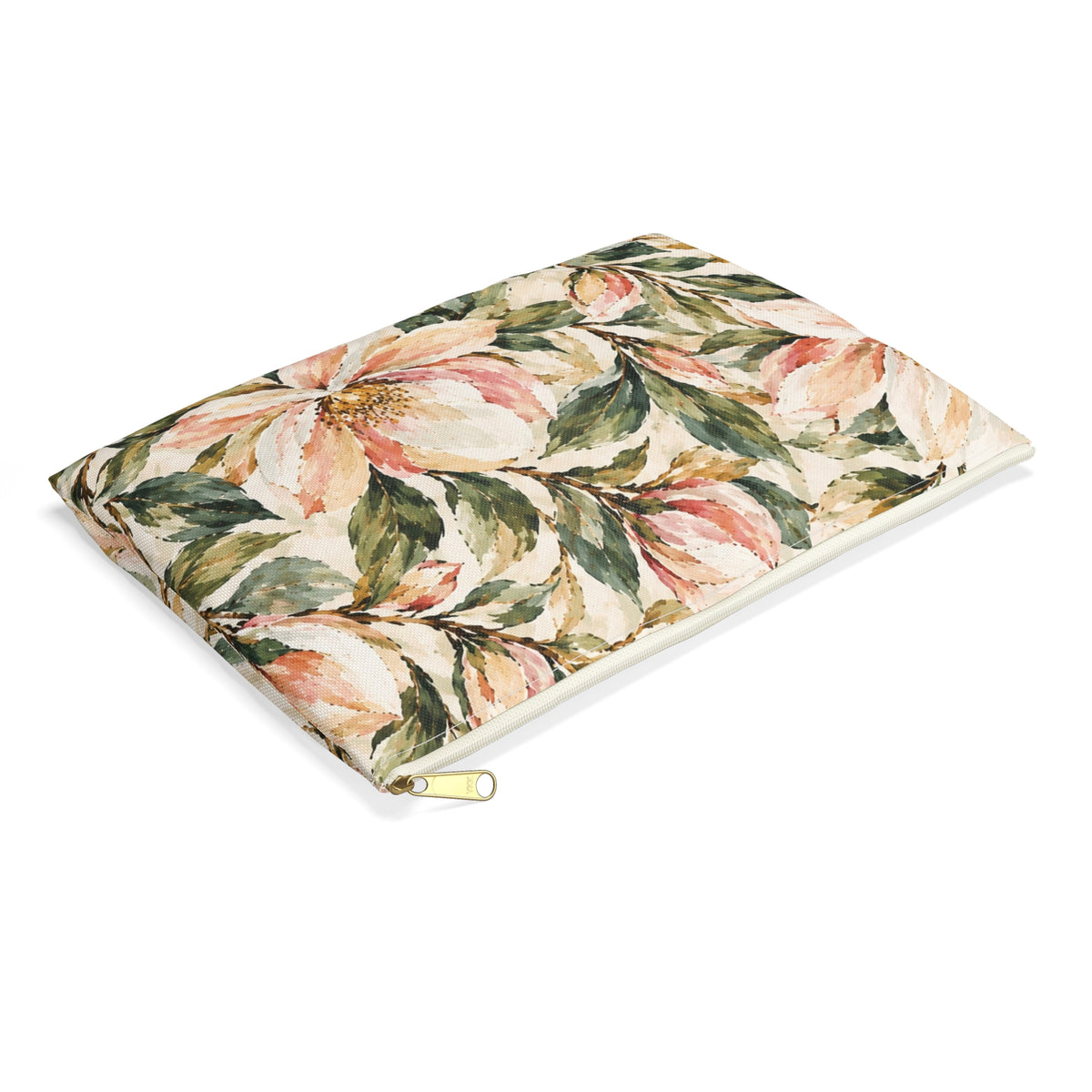 Floral Accessory Pouch – Vintage Watercolor Flower Makeup Bag