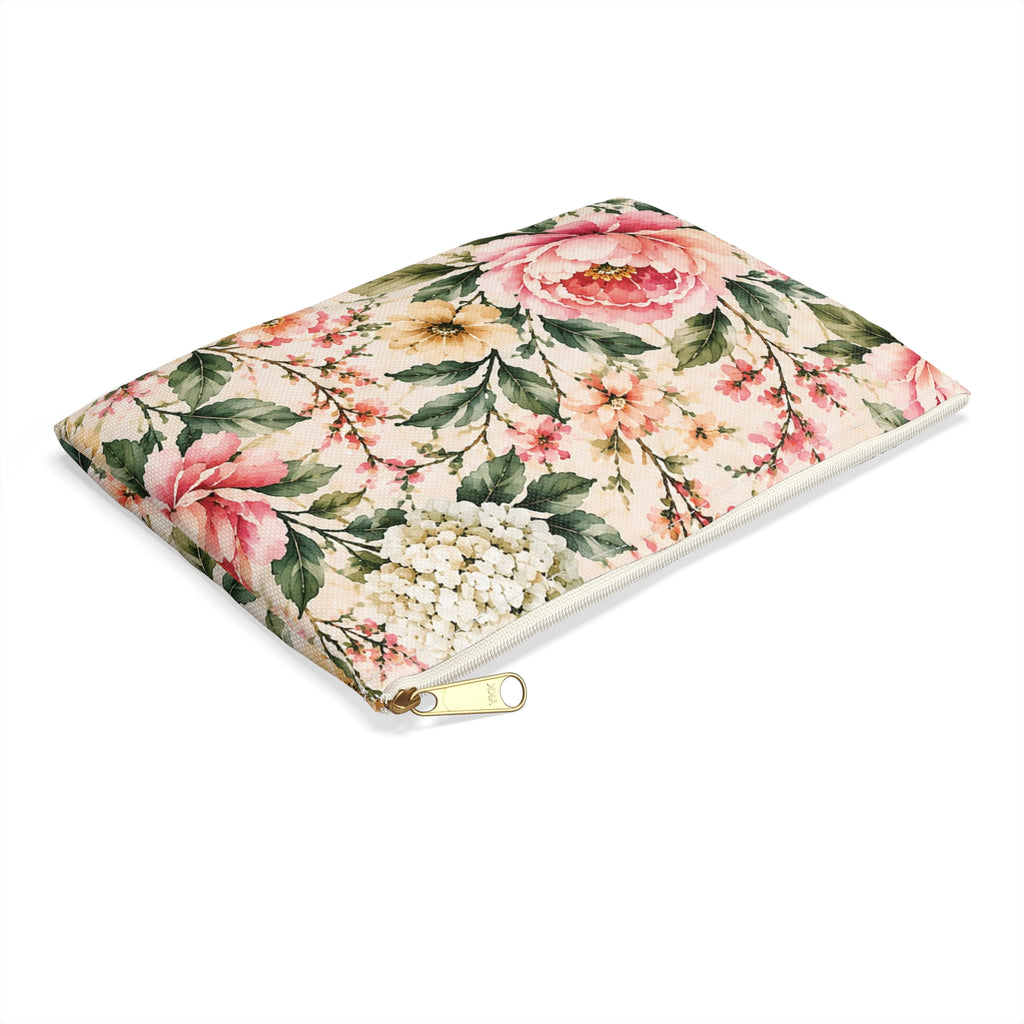 Copy of Floral Accessory Pouch – Vintage Watercolor Flower Makeup Bag ...